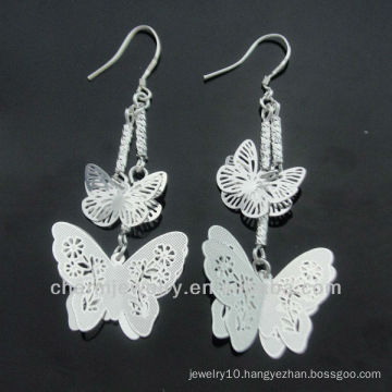 Promotion 925 Sterling Silver Plated Earring Silver Butterfly Earrings Jewelry ESA-029